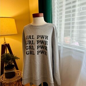 GreenTea Gray GRL PWR Sweater